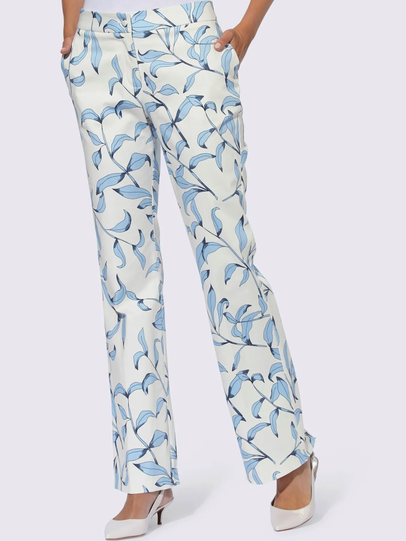 Pantalon imprimé légèrement évasé