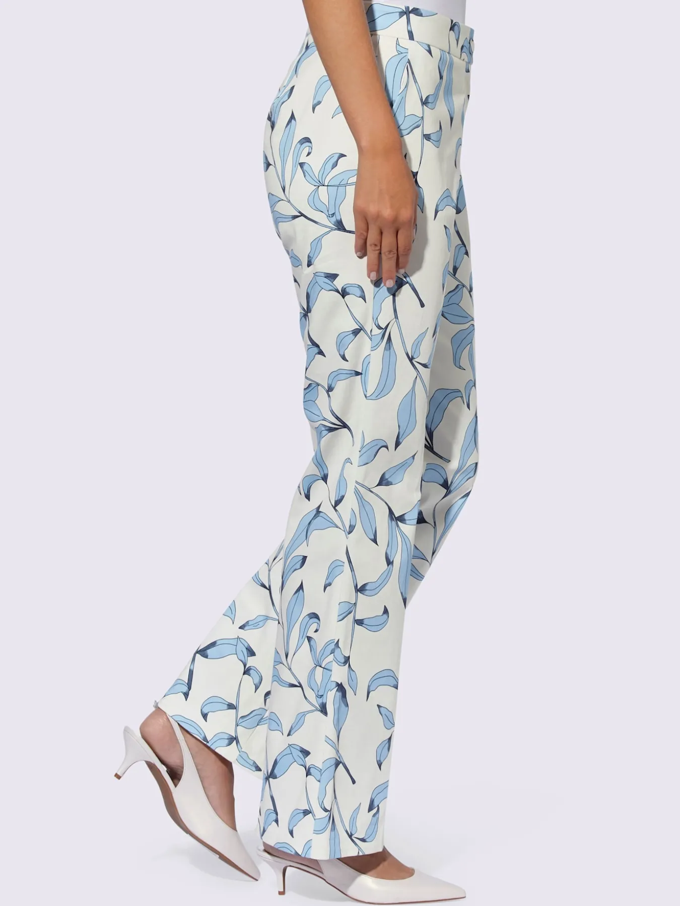 Pantalon imprimé légèrement évasé