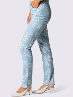 Pantalon imprimé mélange coton et lyocell de qualité