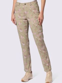 Pantalon imprimé poches cargo plaquées