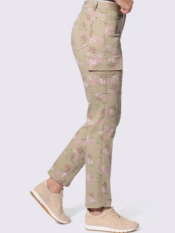 Pantalon imprimé poches cargo plaquées