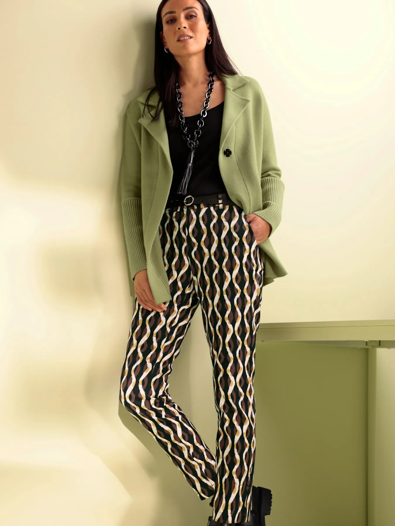Pantalon imprimé qualité tissée