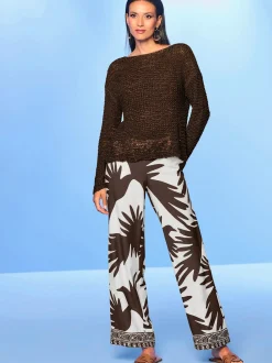 Pantalon imprimé qualité tissée