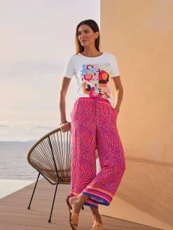 Pantalon imprimé qualité tissée