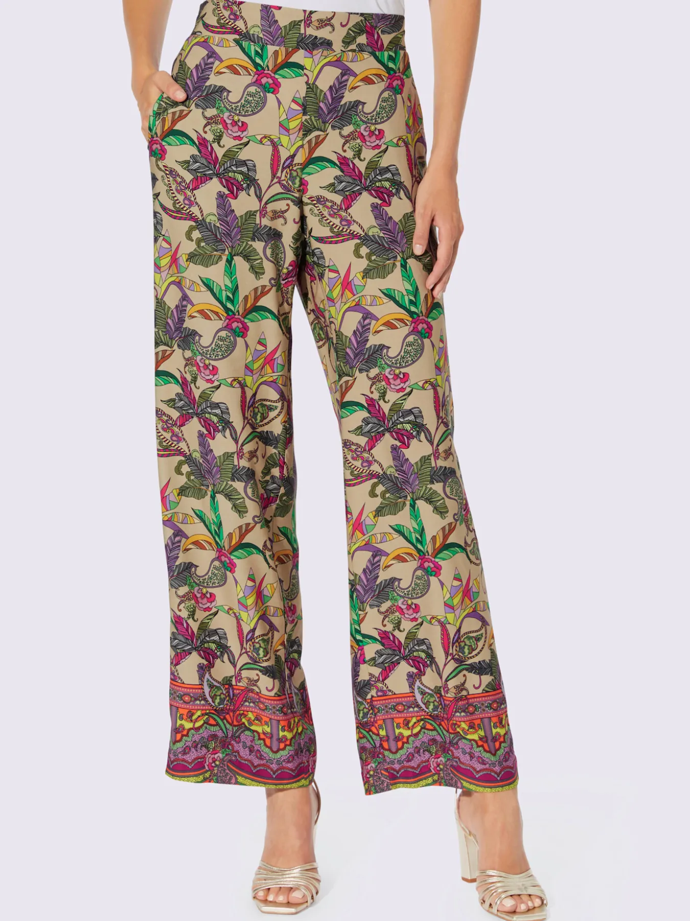 Pantalon imprimé qualité tissée