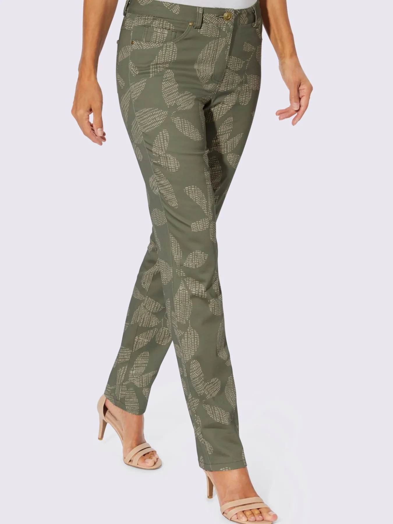 Pantalon imprimé satin coton