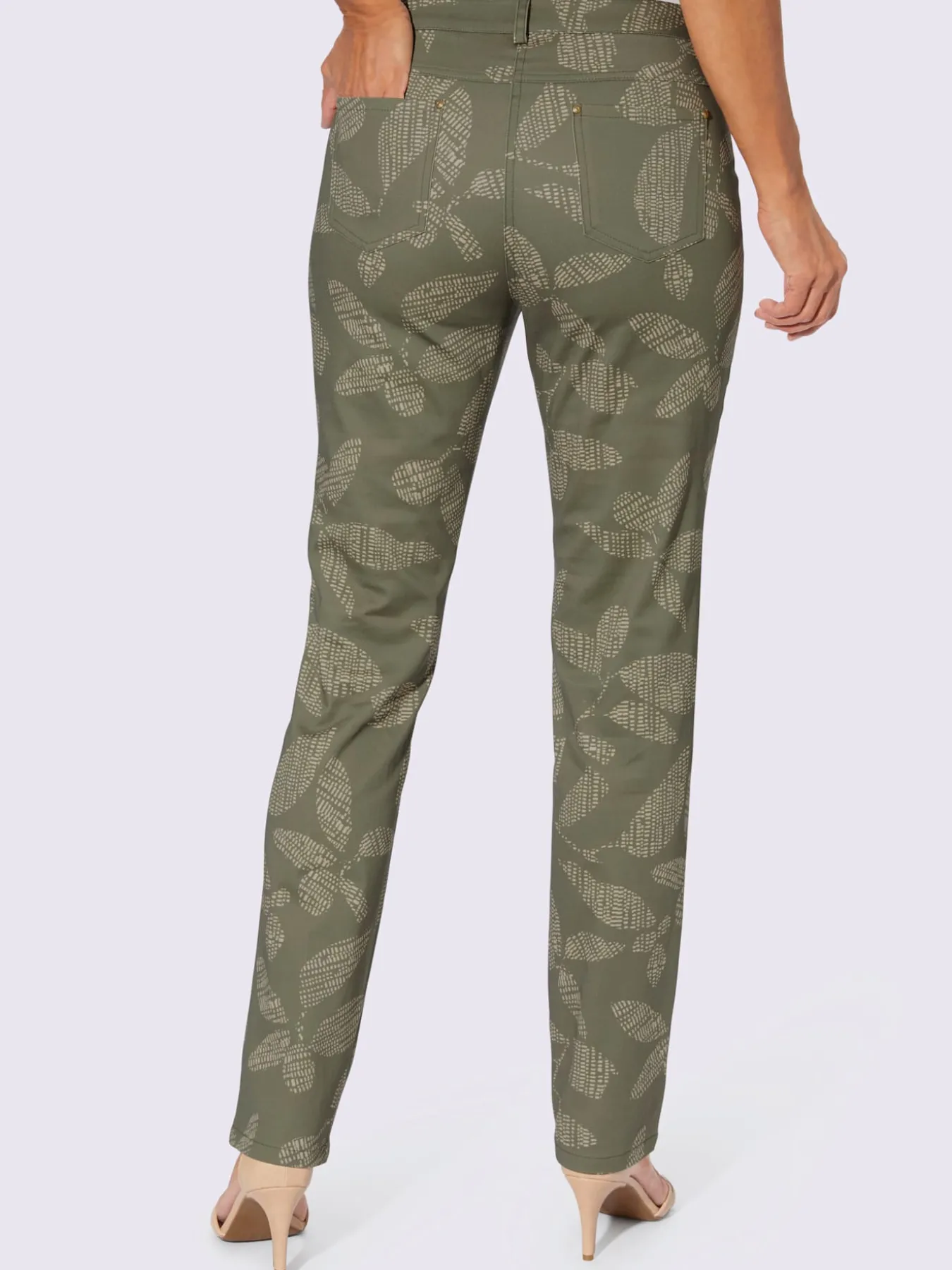 Pantalon imprimé satin coton