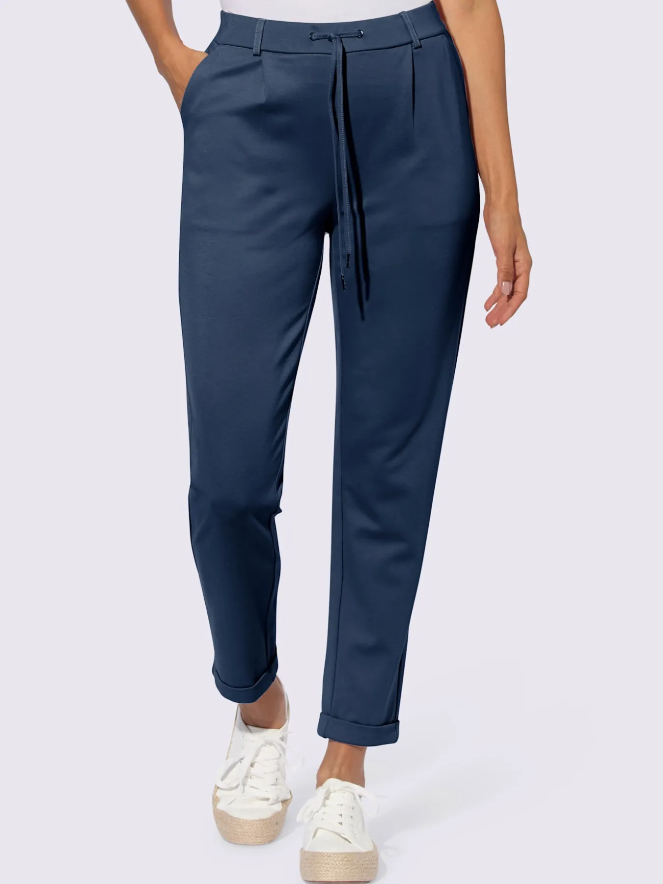 Pantalon jogpant ceinture élastique, coulisse et lien à nouer