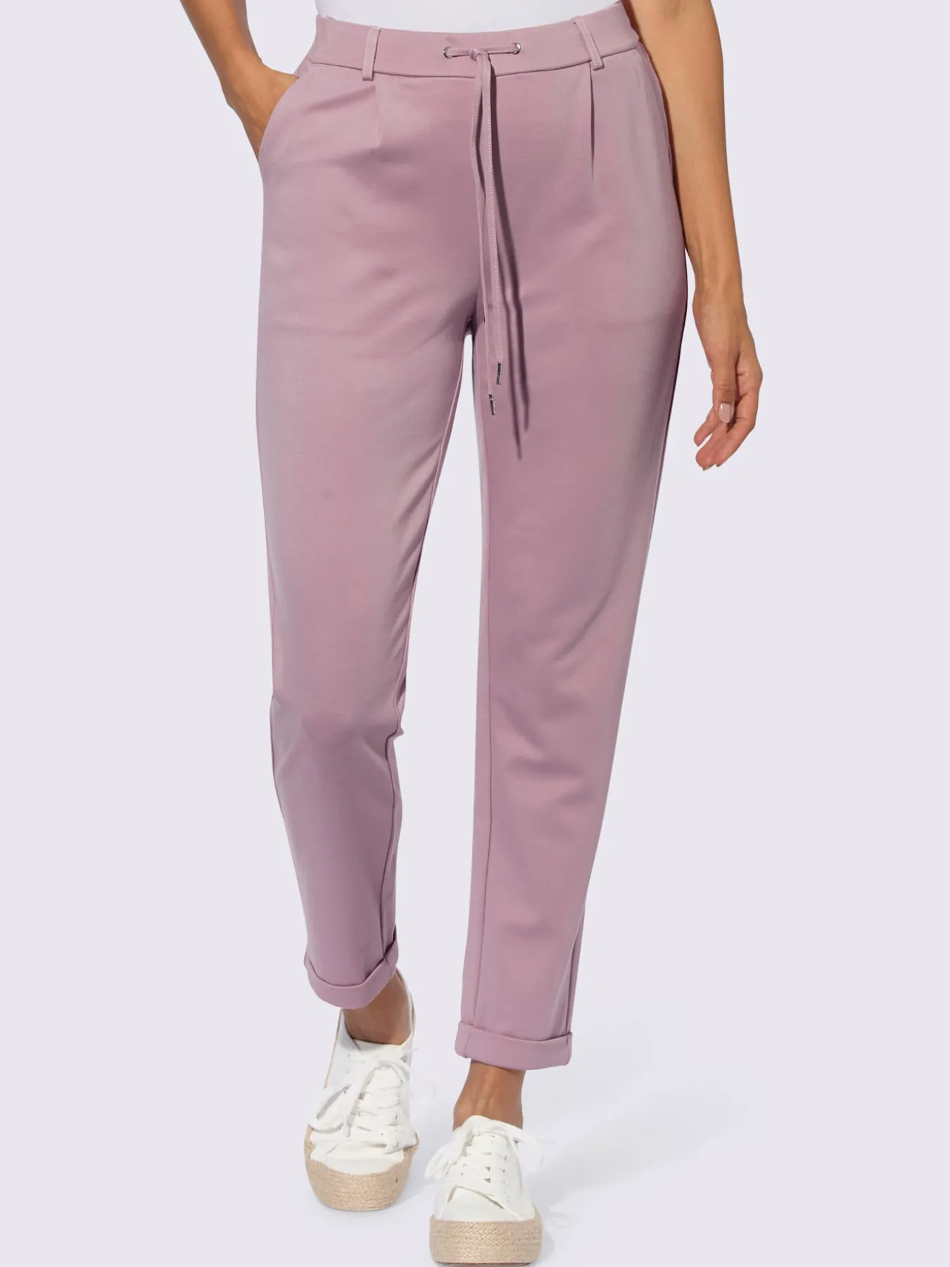 Pantalon jogpant ceinture élastique, coulisse et lien à nouer