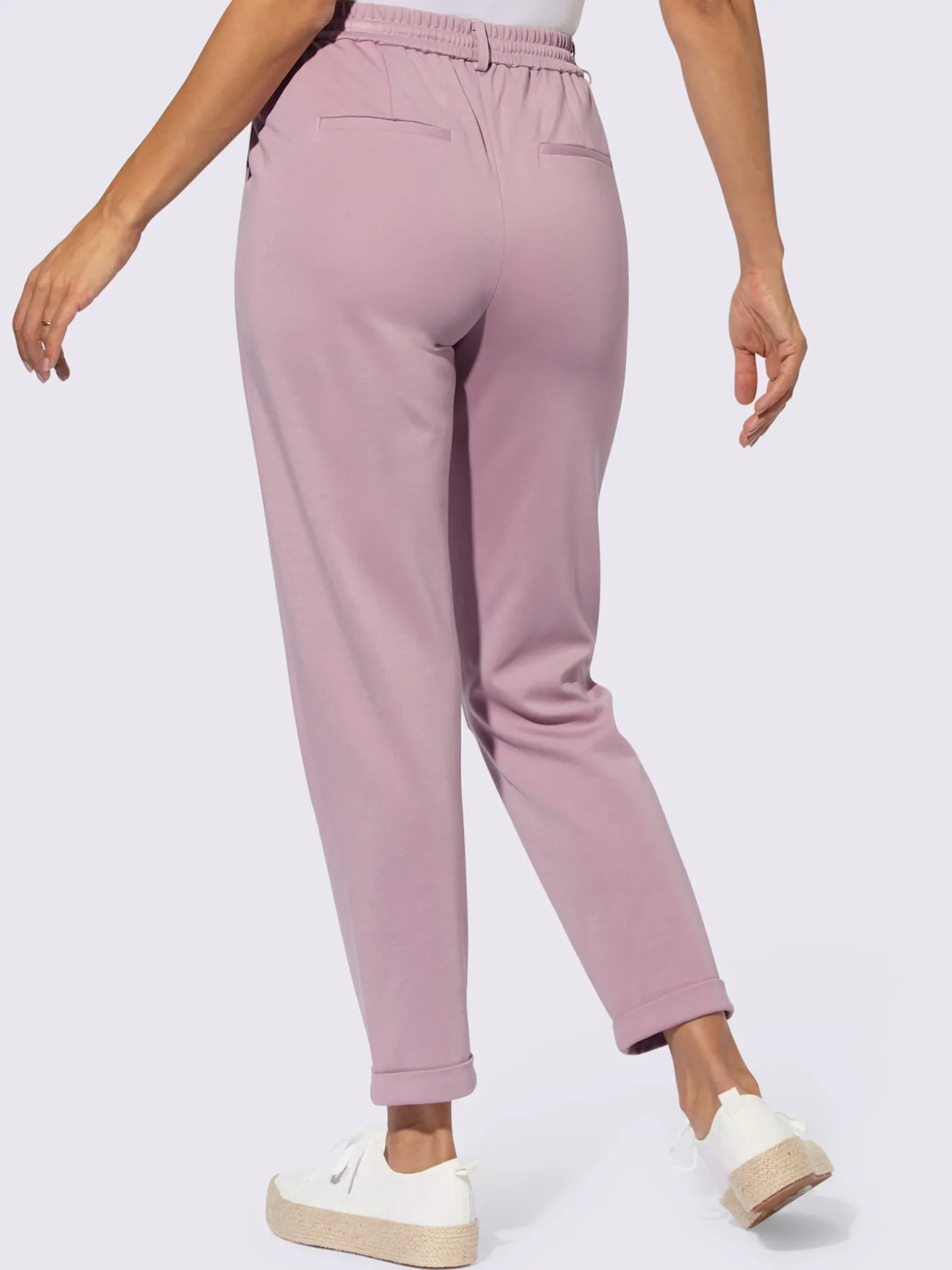 Pantalon jogpant ceinture élastique, coulisse et lien à nouer