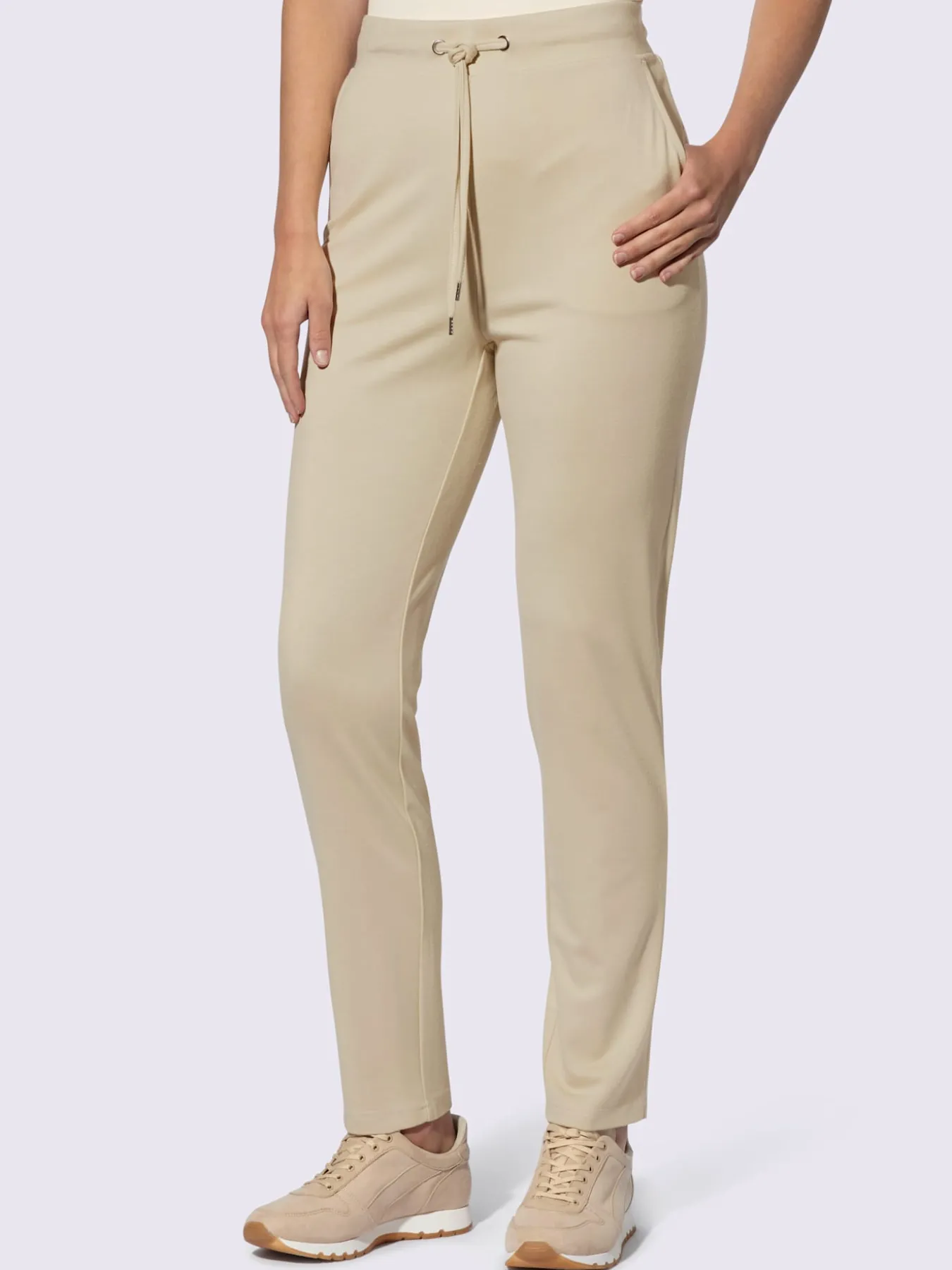 Pantalon jogpant ceinture élastique, coulisse et lien à nouer