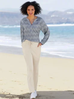 Pantalon jogpant ceinture élastique, coulisse et lien à nouer