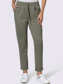 Pantalon jogpant ceinture élastique, coulisse et lien à nouer