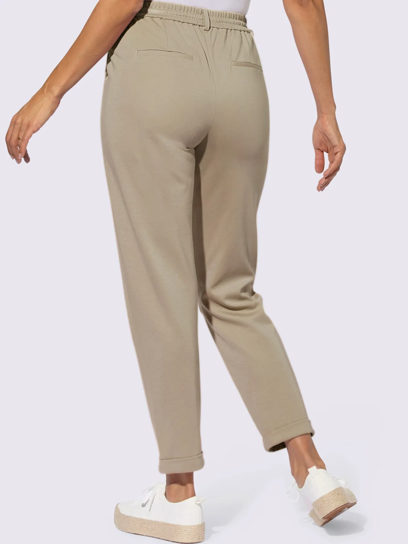 Pantalon jogpant ceinture élastique, coulisse et lien à nouer