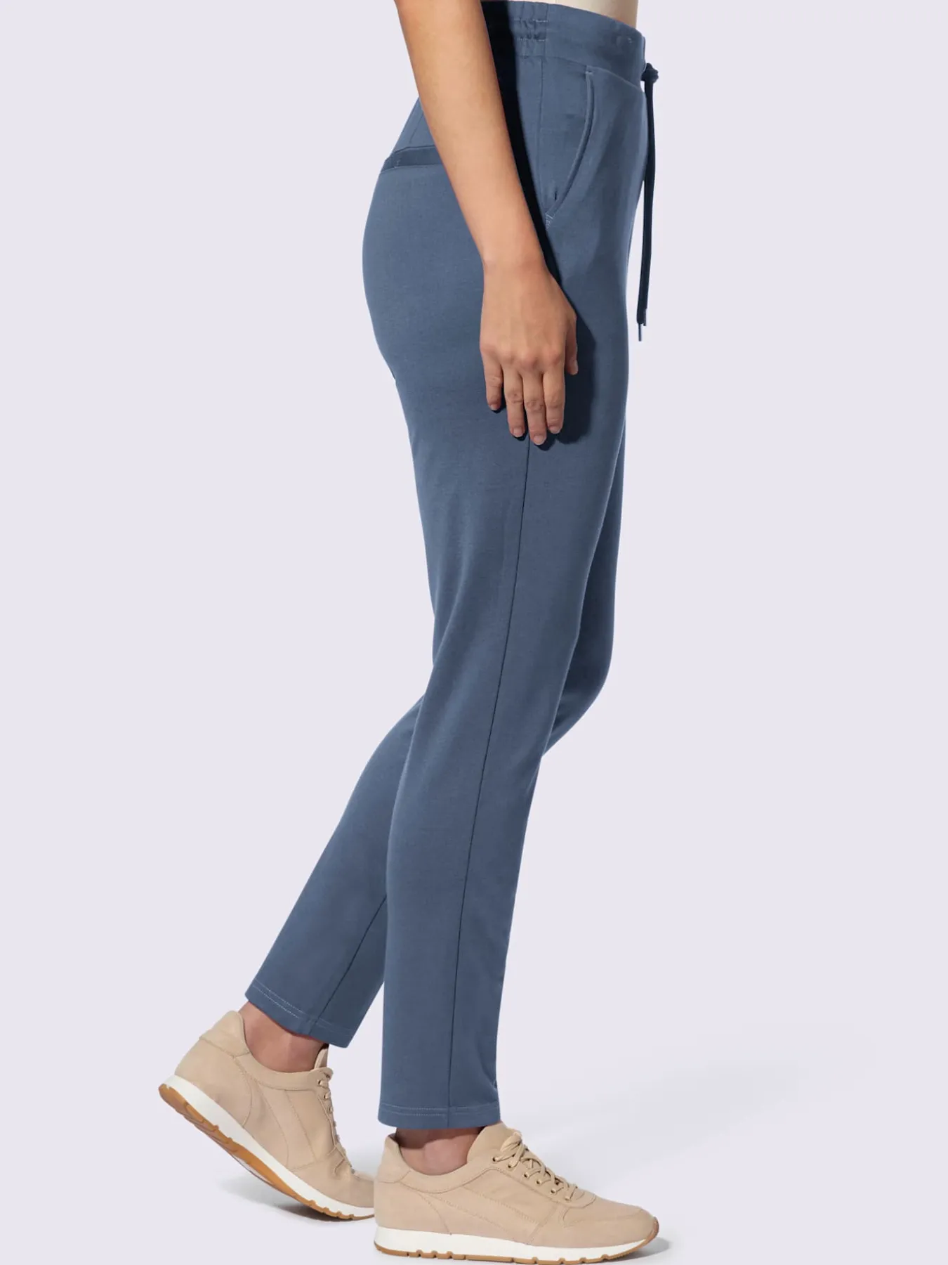 Pantalon jogpant ceinture élastique, coulisse et lien à nouer