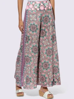 Pantalon jolie broderie à fleurs