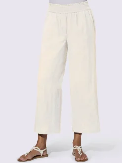 Pantalon large 55% lin
