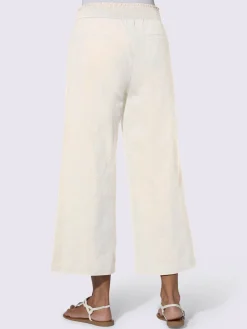 Pantalon large 55% lin