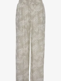 Pantalon large ceinture smockée