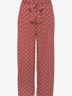 Pantalon large jupe-culotte en jersey imprimée