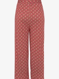 Pantalon large jupe-culotte en jersey imprimée