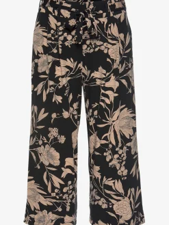 Pantalon large jupe-culotte imprimée en jersey