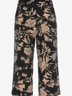 Pantalon large jupe-culotte imprimée en jersey