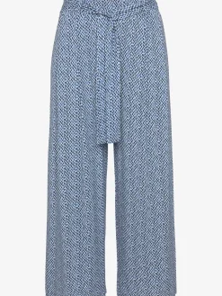 Pantalon large jupe-culotte imprimée en jersey