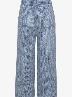 Pantalon large jupe-culotte imprimée en jersey