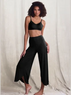 Pantalon large jupe-culotte détente pour la maison