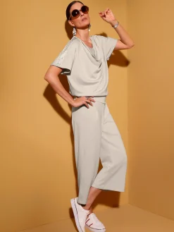 Pantalon large mélange de modal doux