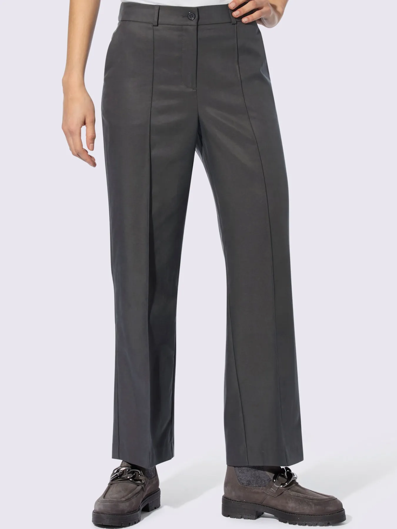 Pantalon large nervures décoratives