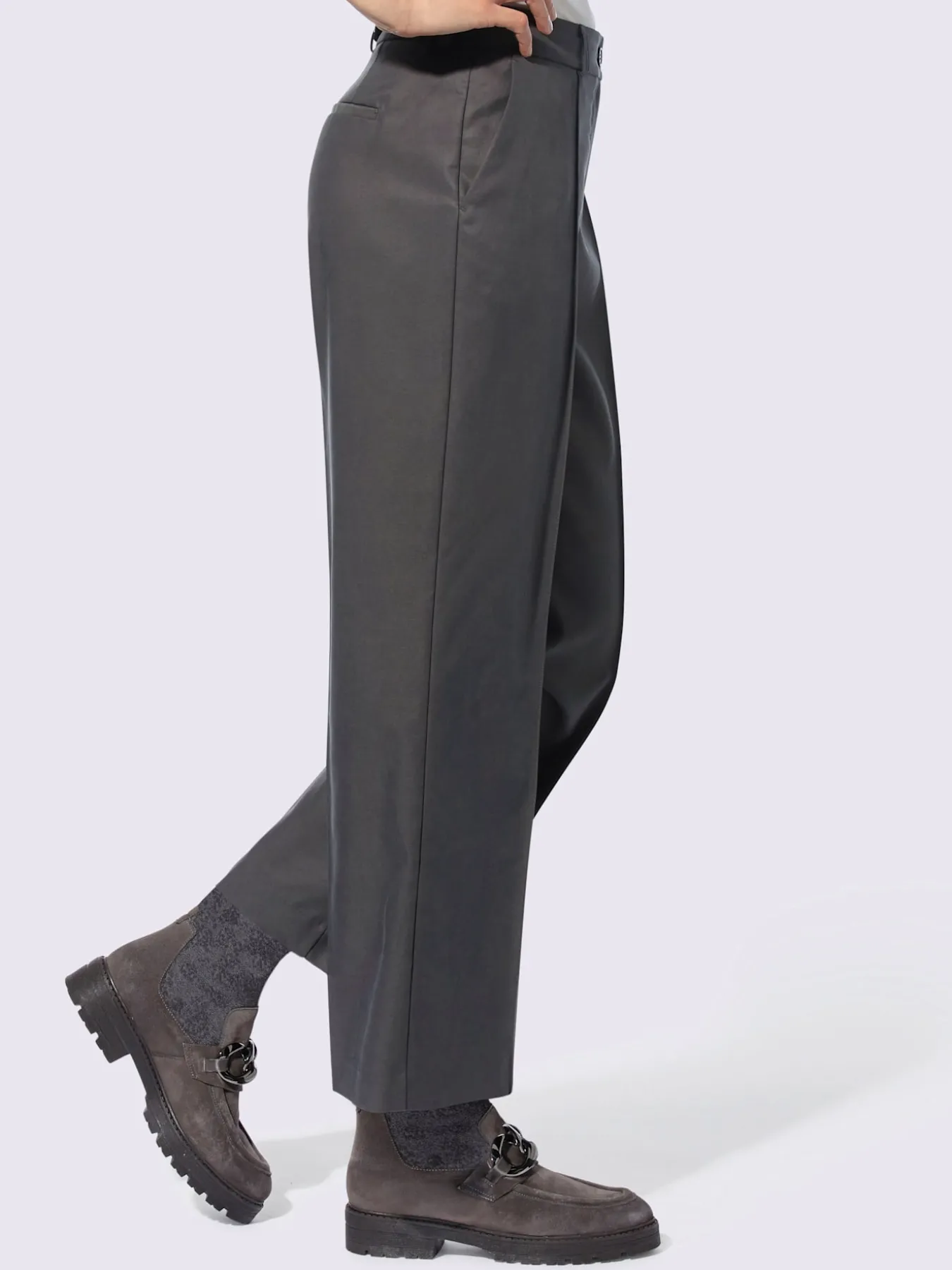 Pantalon large nervures décoratives