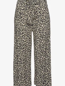 Pantalon large pantalon en tissu léger avec imprimé sur toute la surface
