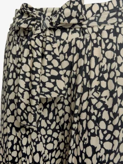 Pantalon large pantalon en tissu léger avec imprimé sur toute la surface