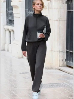 Pantalon lounge pantalon détente avec poches latérales fendues