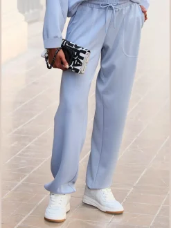Pantalon lounge pantalon détente avec poches latérales fendues