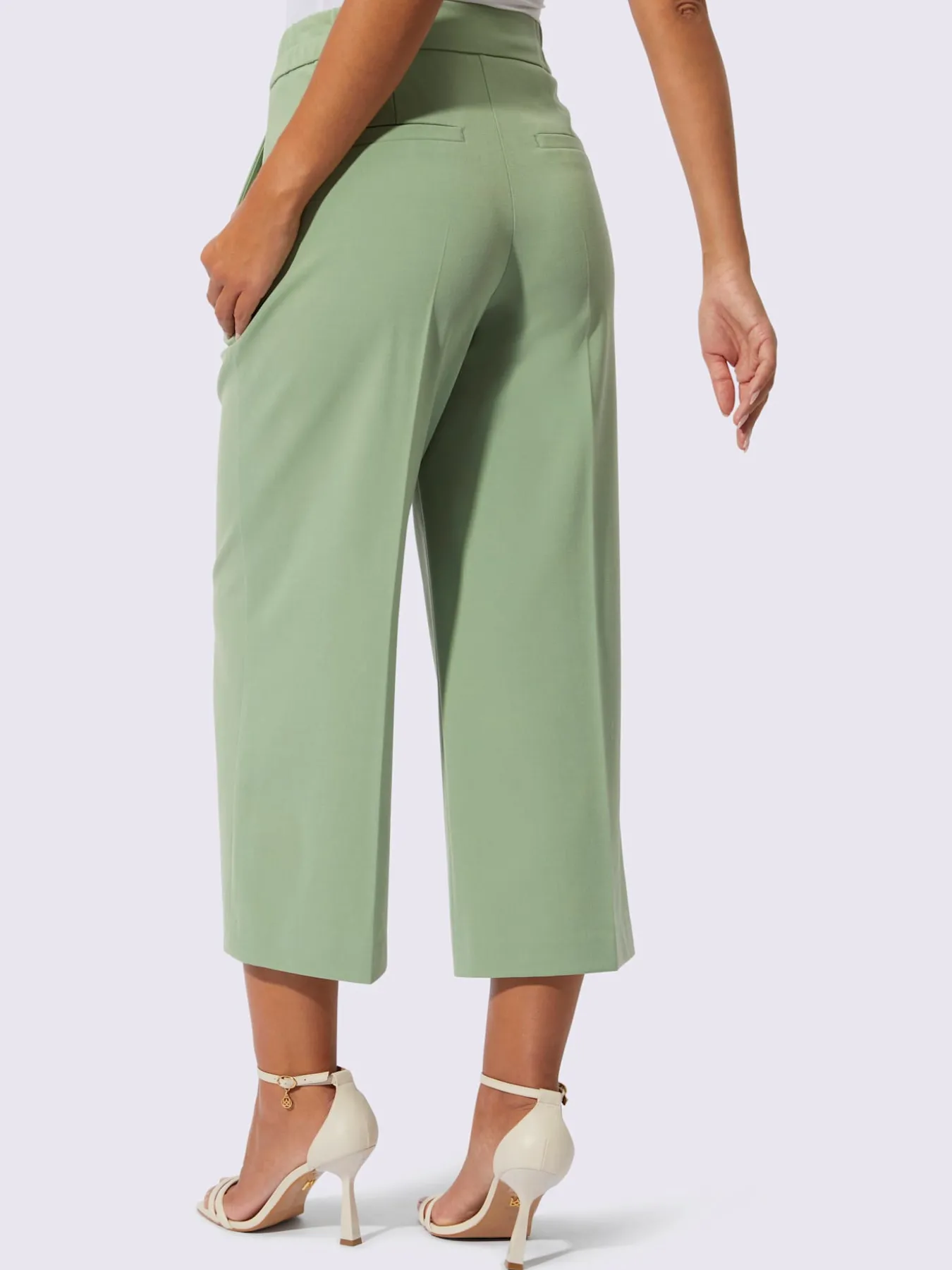 Pantalon mélange de matières facile d'entretien