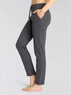 Pantalon molletonné pantalon basique avec petit logo brodé
