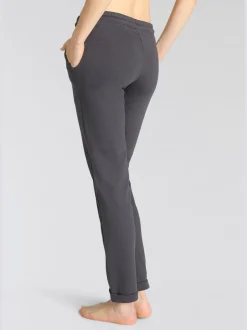 Pantalon molletonné pantalon basique avec petit logo brodé