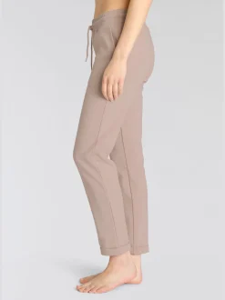 Pantalon molletonné pantalon basique avec petit logo brodé