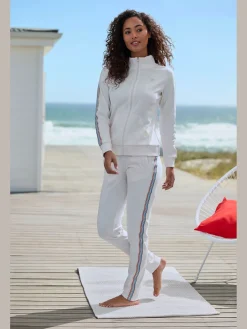 Pantalon molletonné pantalon détente avec rayures latérales