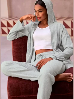 Pantalon molletonné pantalon sweat confortable à la structure côtelée