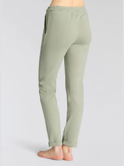 Pantalon molletonné pantalon basique avec petit logo brodé