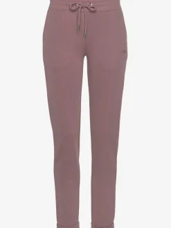 Pantalon molletonné pantalon basique avec petit logo brodé