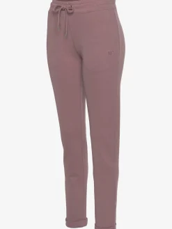 Pantalon molletonné pantalon basique avec petit logo brodé