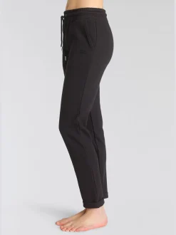 Pantalon molletonné pantalon basique avec petit logo brodé