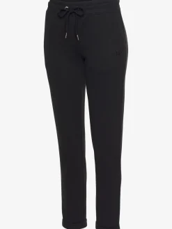 Pantalon molletonné pantalon basique avec petit logo brodé