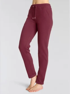 Pantalon molletonné pantalon basique avec petit logo brodé