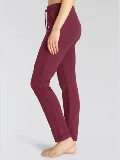 Pantalon molletonné pantalon basique avec petit logo brodé